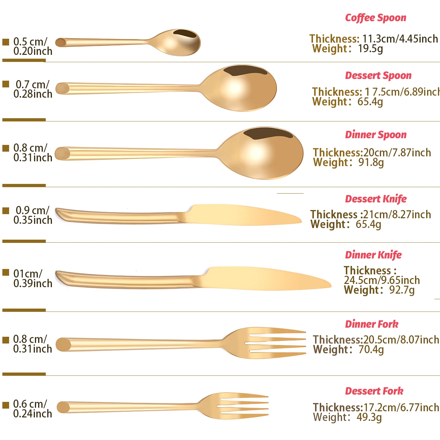 Wholesale High Quality Hand Forged Flatware Gold Stainless Steel Cutlery Set for Wedding
