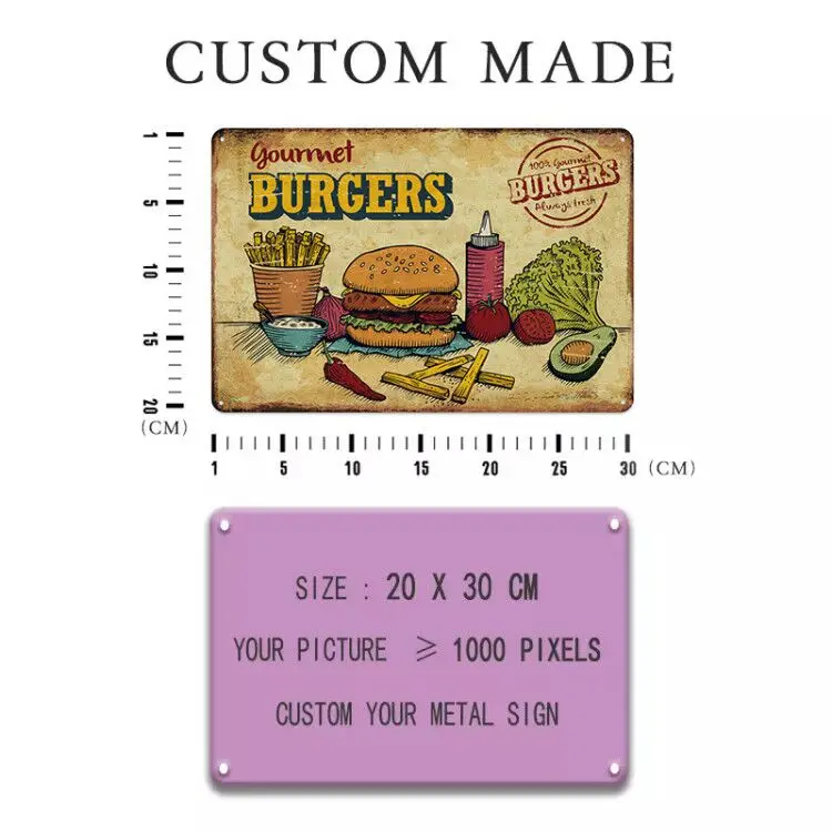 Wholesale Custom Tin Signs Tiki Bar Metal Vintage Plates Wall Posters for Bar Pub Decoration