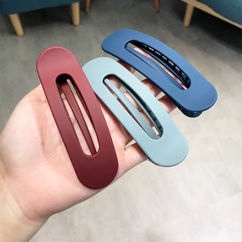 solid color hairpin frosted texture candy color sweet Hair Clip for girls
