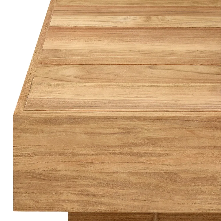 Modern Luxury Backyard Natural Teak Furniture Sofa Set Hotel Outdoor Solid Teak Wood Furniture Garden Sofas