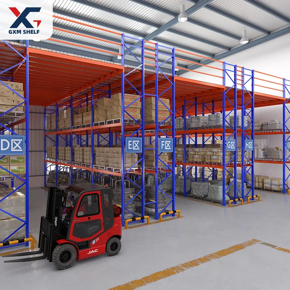 Хит продаж, 2023 мезонинная напольная стеллаж, стеллаж для складского хранения, стеллаж для второго этажа, стальной мезонин