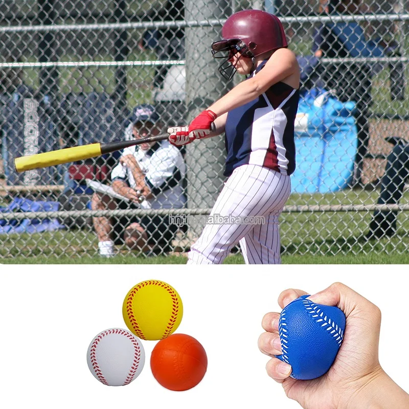 color baseball balls baseball softball soft  training pu practice ball de baseball stress ball