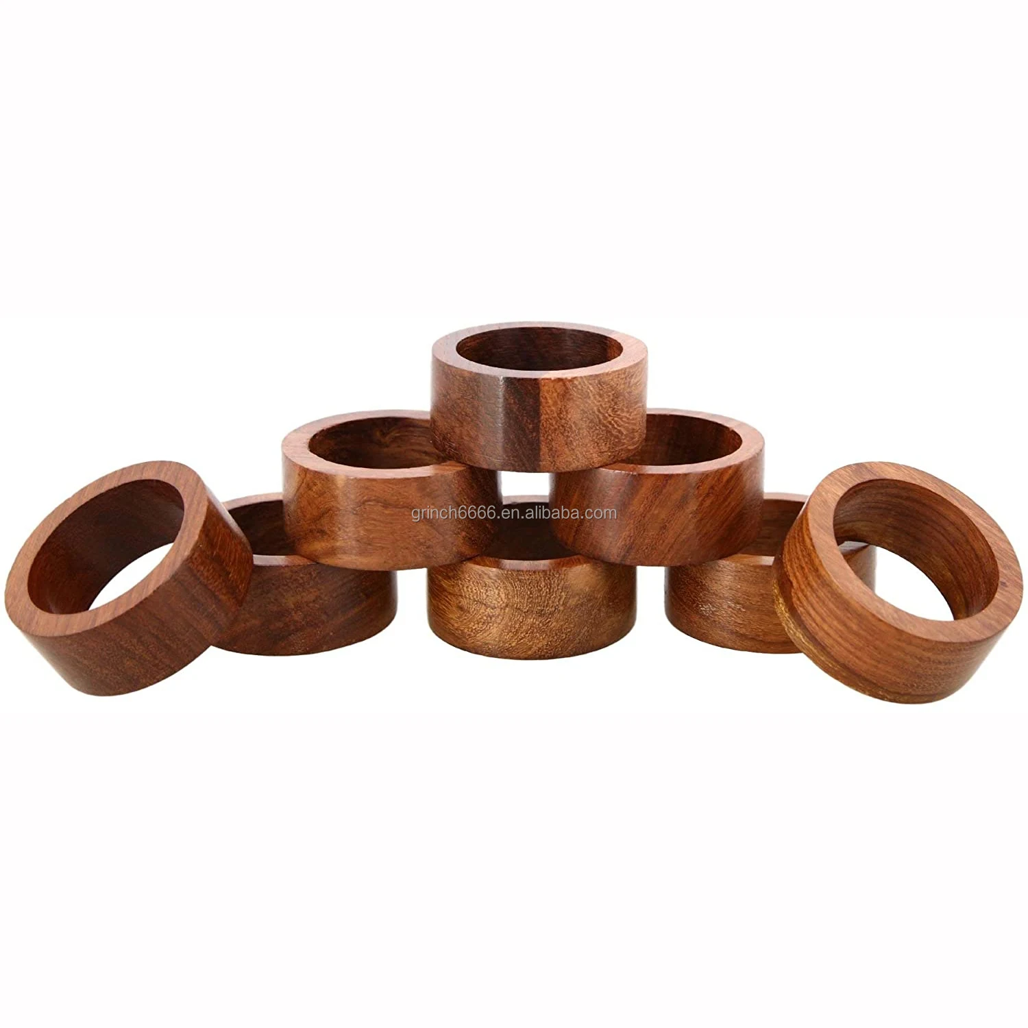Деревянные гладкие декоративные рождественские кольца для салфеток ручной работы для декора обеденного стола 1,5 дюйма набор из 12