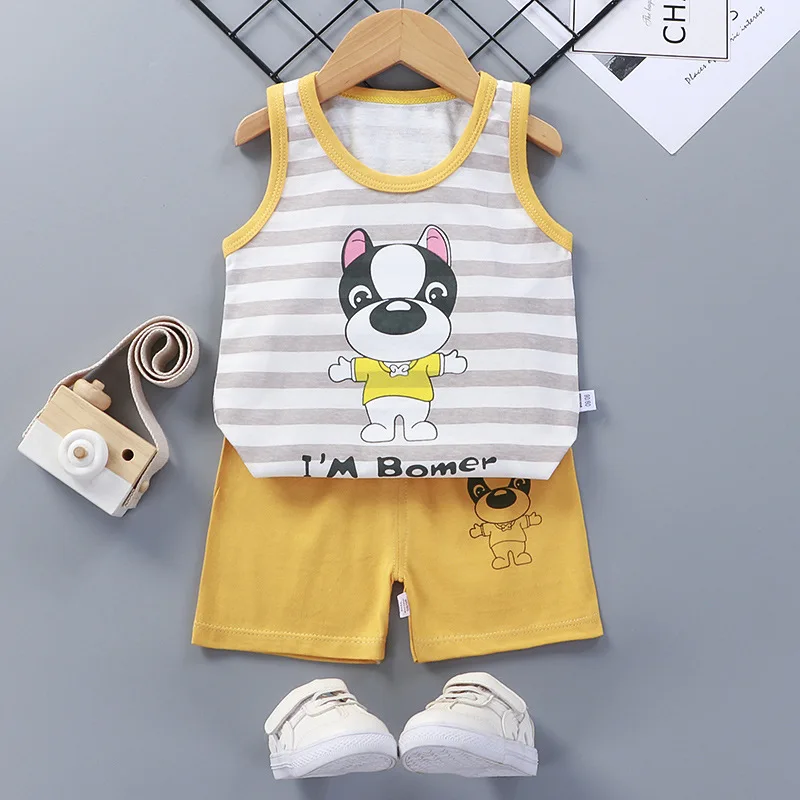 2023 Summer Short Sleeves Boys Girls Baby Set 1-5 years 12-18 Months Girls Clothing Sets