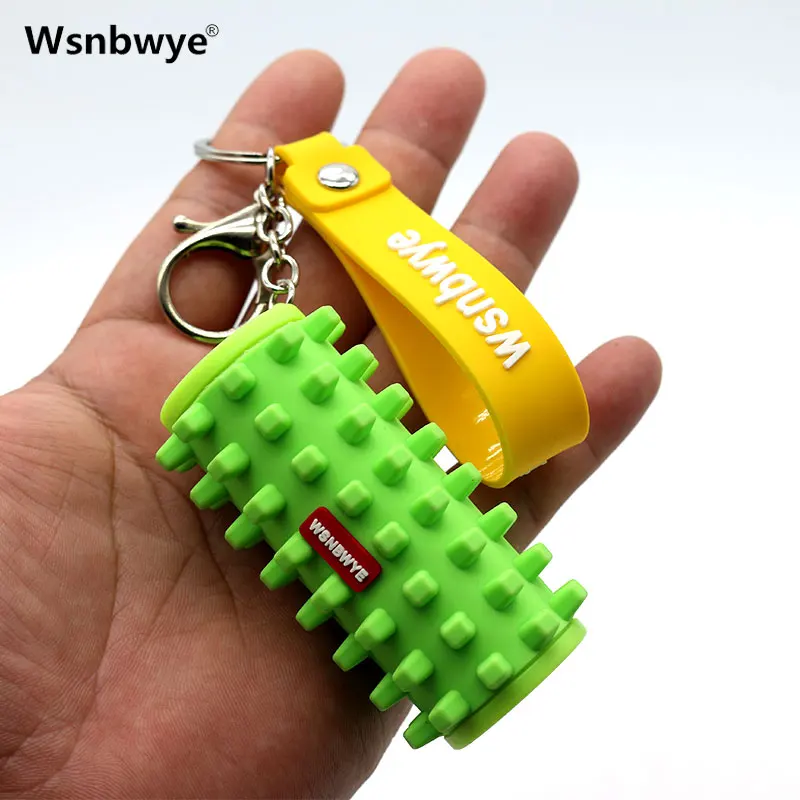 Wsnbwye foam roller brush vibrating peaunt mas Gift Anime Fan DIY business design foldable foam roller keychain