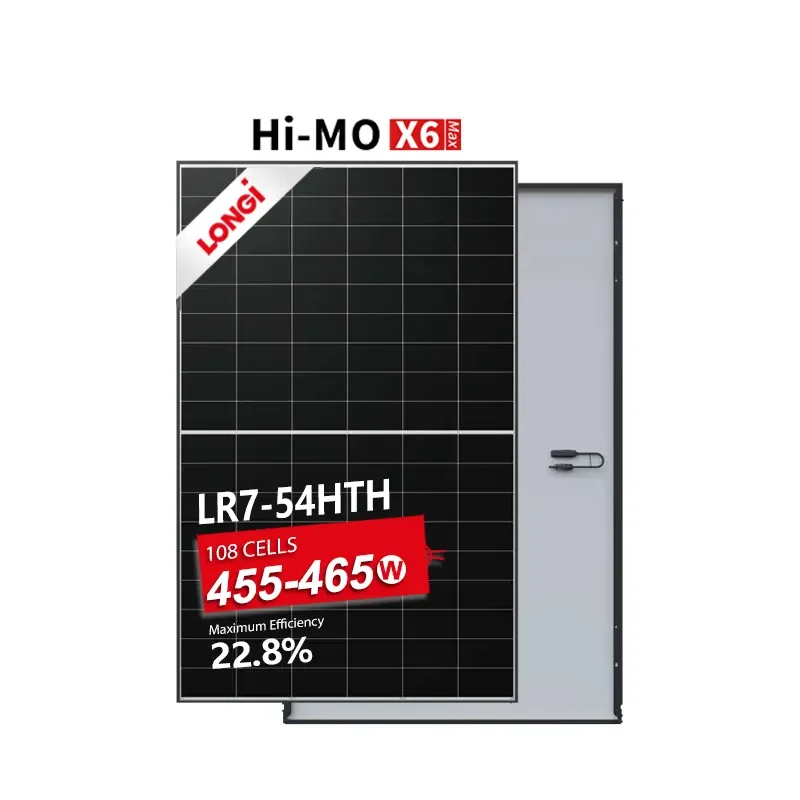 Одиночные стеклянные 2024 Новое поступление солнечные панели LONGi Hi-MO Himo 6 Max 455W 460W 465 ватт 108 полуячеек