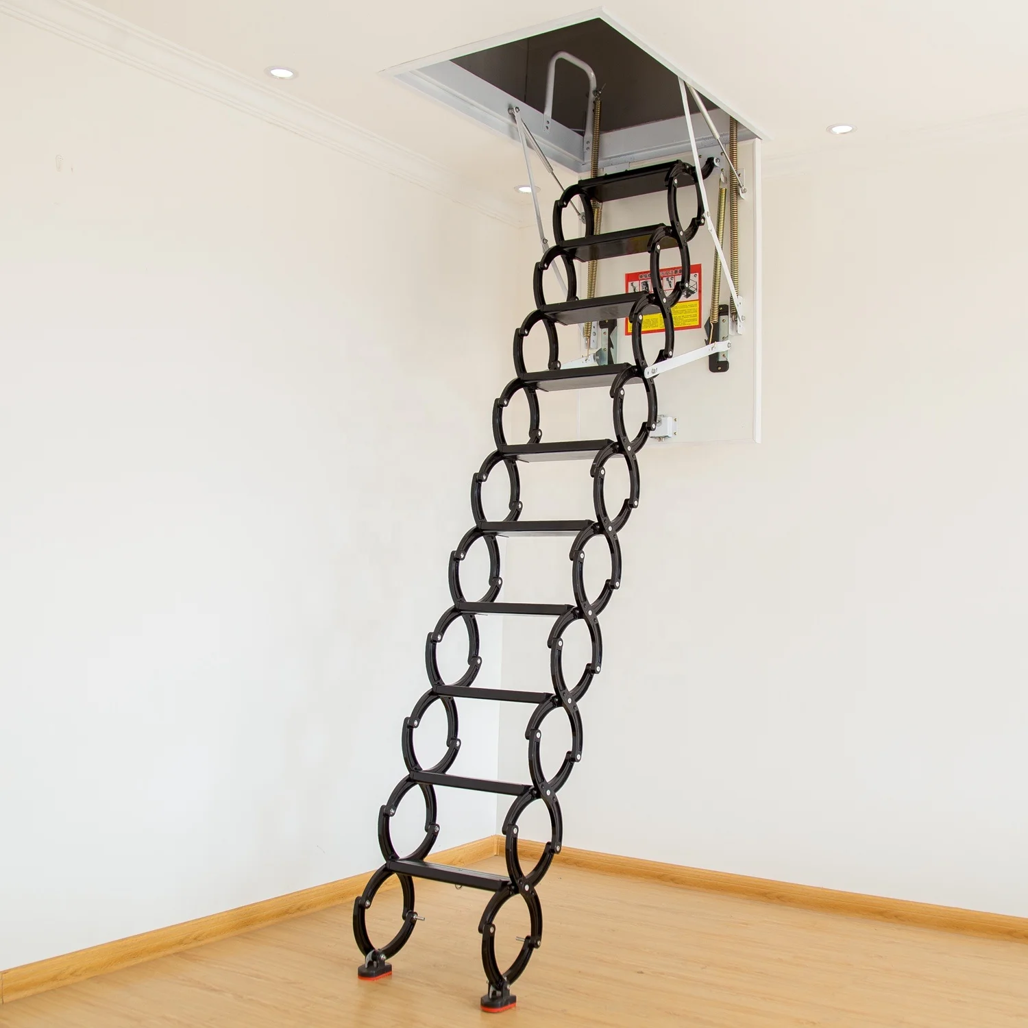 Attic Hoist Folding Step Ladder Roof Access Extending Stairs