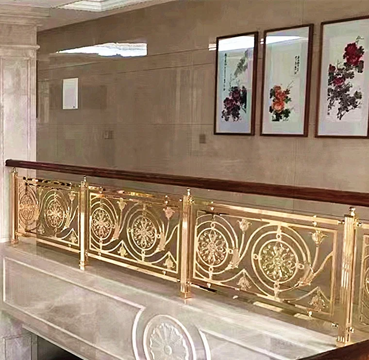 New Hot Selling Modern Stair Railing Stair Handrail Villa Indoor Aluminum Stair Handrail/ Customized Aluminum  Handrail railing