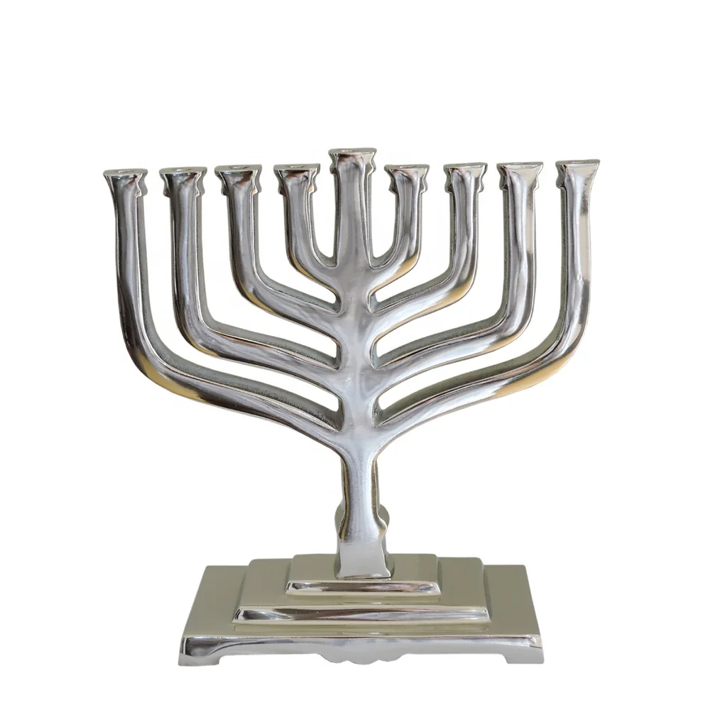 Металлический Подсвечник Menorah еврейский подсвечник в серебряном и золотом цвете используется светлых украшениях