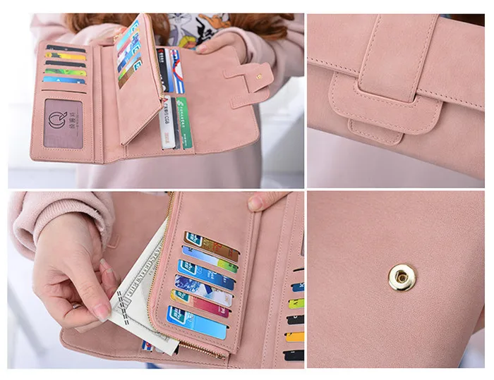 wholesale Wallet Women Multi-card Two Fold Long Zipper Clutch Purse