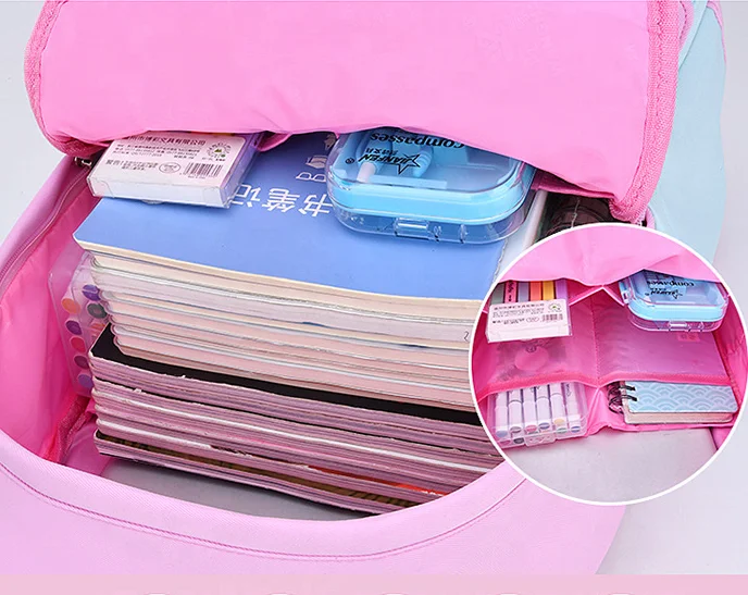 Top Quality Colorful Cartoon Kids Backpack Waterproof Large Capacity Student bag Children Girls School Bags