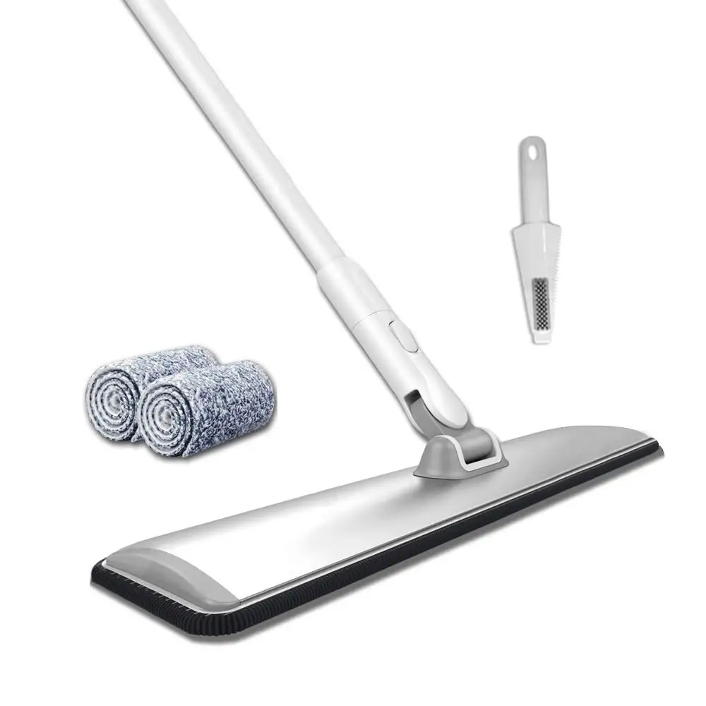 Amazon E5 Without Bucket Microfiber Flat Head Mop For Floor Cleaning Walls With 2 Microfiber Pads