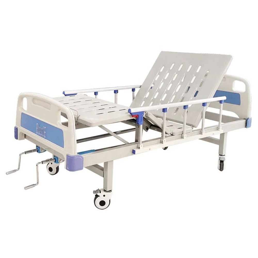 K2k SAIKANG Cheap Hospital Stainless Steel 2 Function Patient Manual Medical Bed Manufacturers