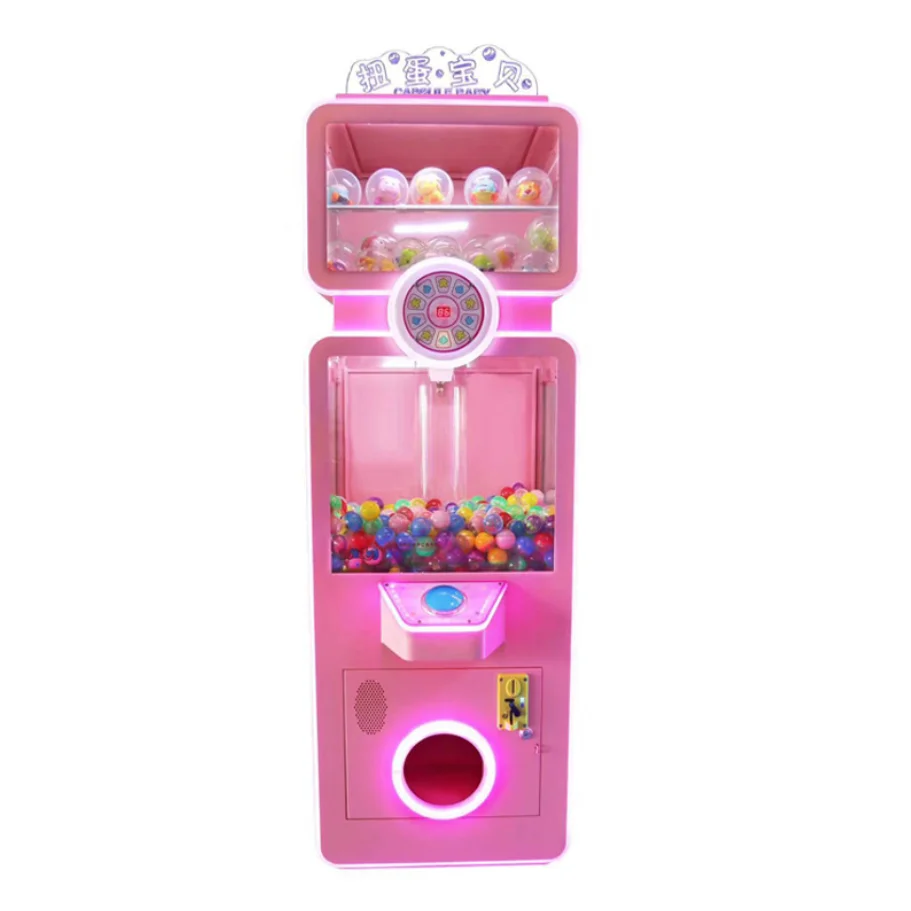 2024 Amusement park pink and green prize capsule gift machine gashapon baby toy machine for malls gashapon machine