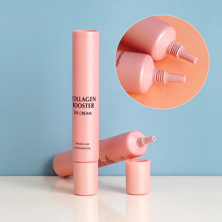15ml Eco Friendly Cosmetic Tubes Long Nozzle Round PE Plastic Tube Eye Cream Cosmetic Packaging Tube