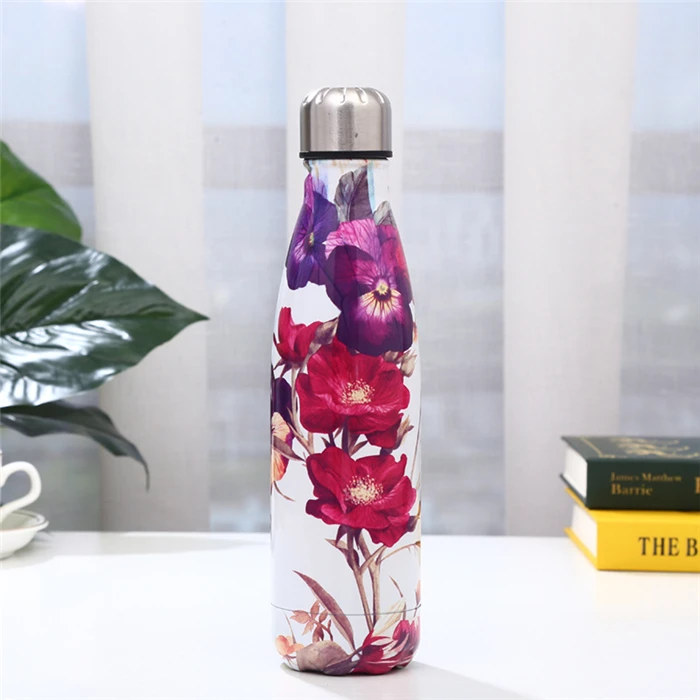 Double Wall 17oz 500ml Cola Shaped 304 Stainless Steel Insulated Vacuum Flask Sports Water Bottle