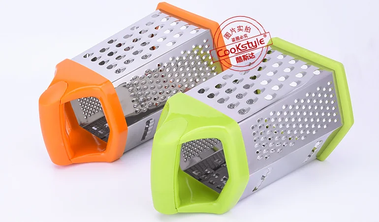 Multi function Stainless Steel 4-sided Kitchen Cheese Grater Food Shredder for Cheese, Ginger, Potatoes