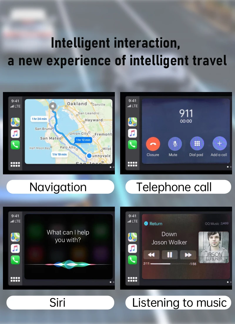 New Arrival Smart 2-IN-1 Wireless CarPlay & Android Auto Carplay Adapter for iOS 10/+ iPhone 6/+ Android 11/+ Apple
