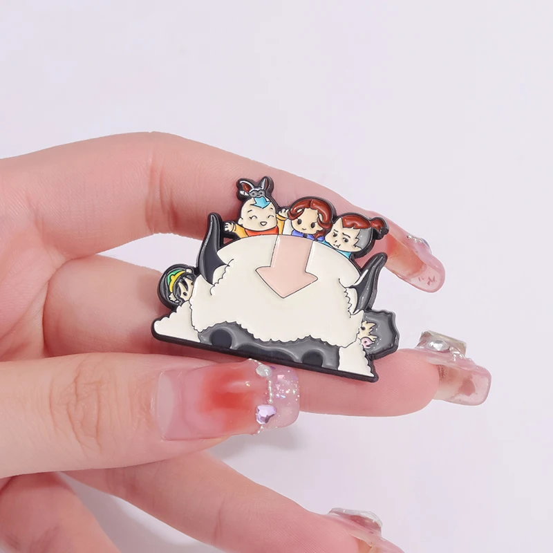 Anime Boy Buffalo Enamel Pins Custom TV Series Brooches Lapel Badges Cartoon Funny Jewelry Gift for Fans Friends