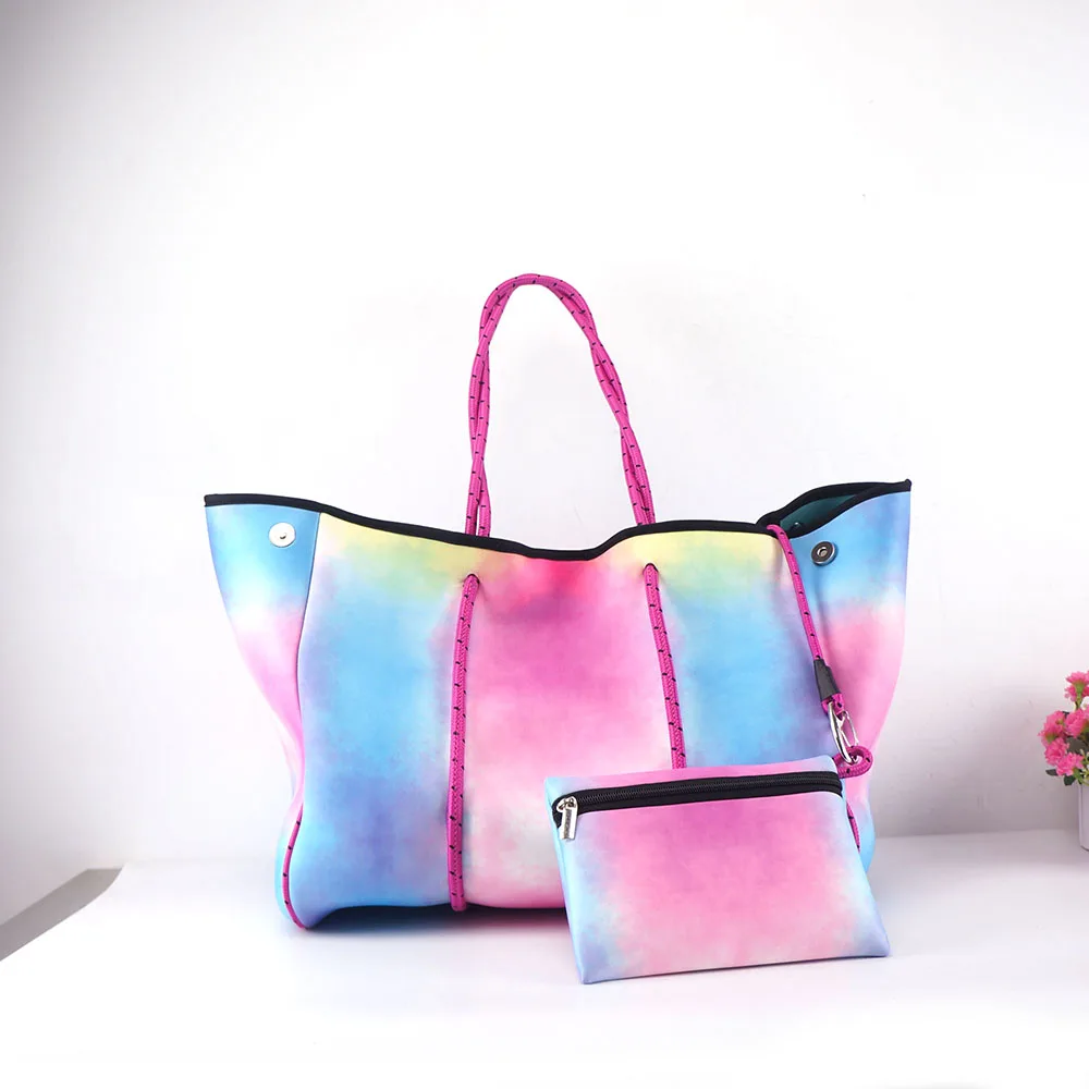 Неопреновая индивидуальная пляжная сумка Tie Dye водонепроницаемая сумка-тоут