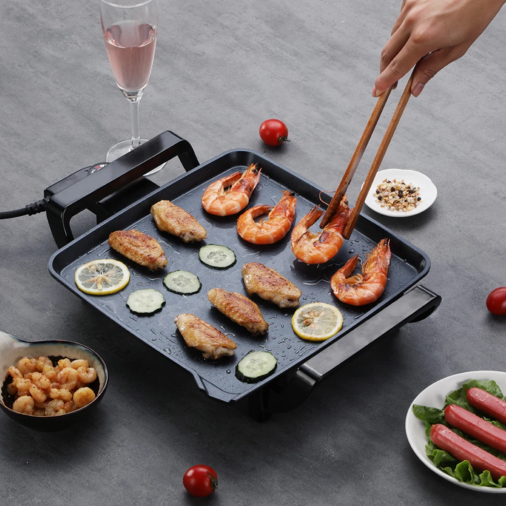 1800W Home Grill Electric Bbq Smokeless Non-stick Barbecue Electric Hotplate Grilled Meat Pan Steak Grill Machine