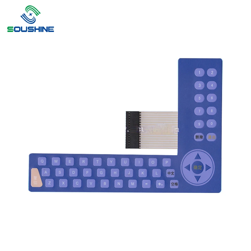 OEM custom 4x5 matrix keyboard 20 keys membrane switch keypad