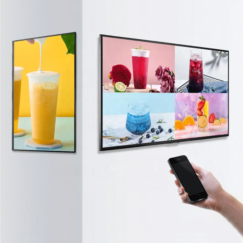 KU & SI супер тонкий сенсорный экран настенный Android Os плоский рекламный дисплей 21 5 Дюймов цифровой вывески