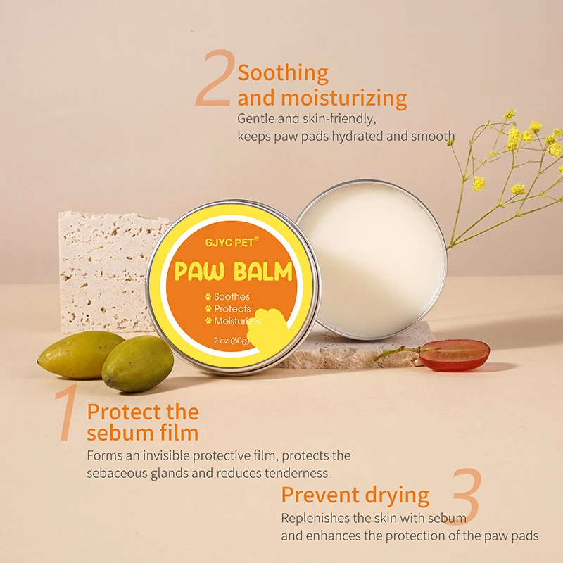 China Factory Pet Grooming Products Organic Dog Paw Balm Natural Pet Nose And Paw Balm Butter Paws Balm