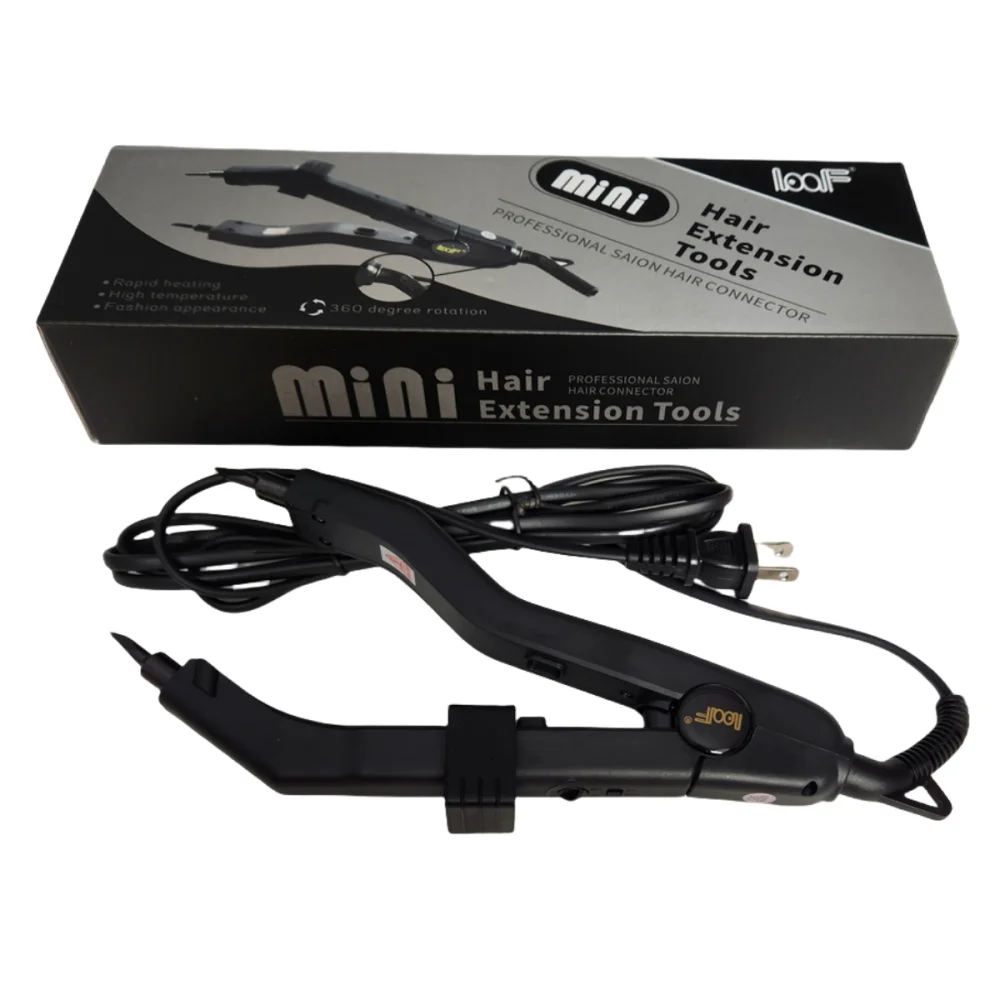 Black Mini iron Hair extension connector iron V tool keratin hair wand melting machine 220 C high temperature factory pricey
