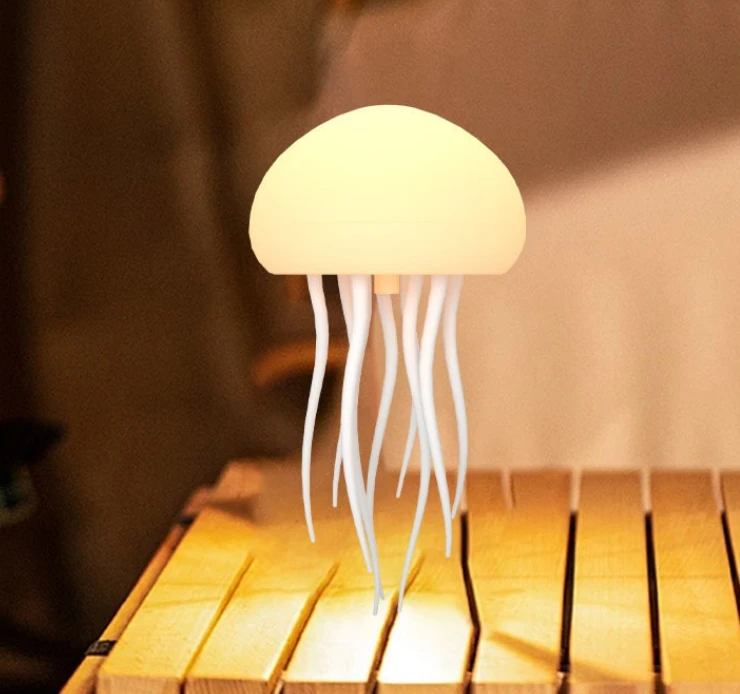Creative 7 Color Changing RGB Rechargeable Desk Lamp Outdoor Garden Bedroom Floating Dynamic Dancing Jellyfish Led Night Light