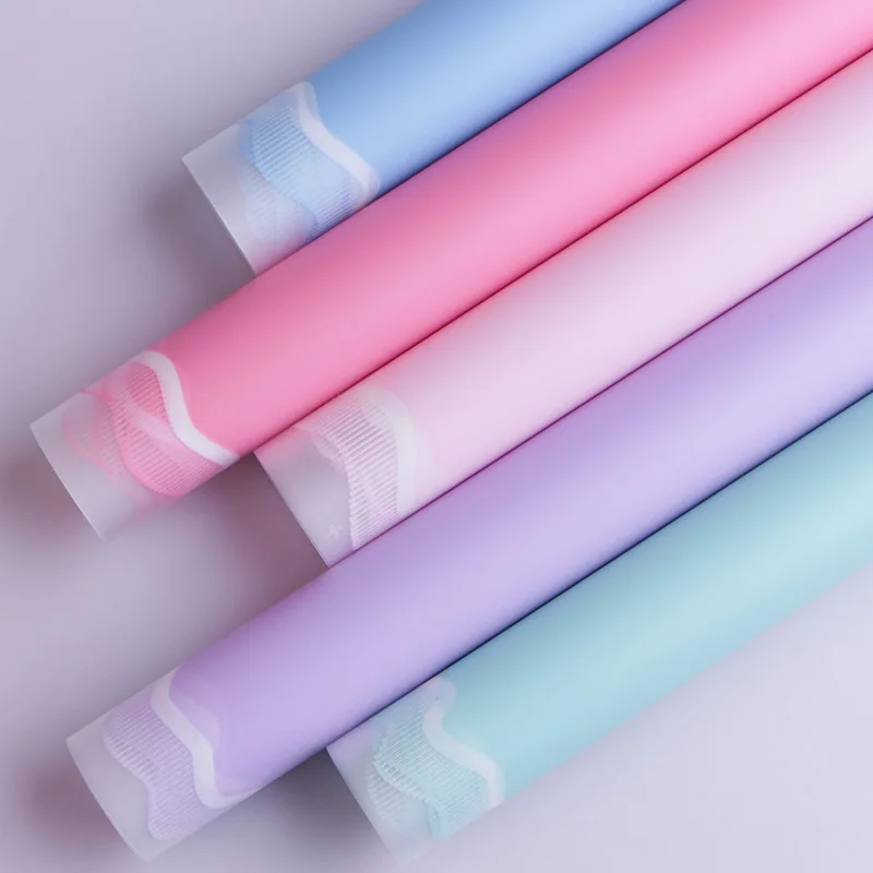 Wholesale matte plastic bouquet rose wrap tissue paper packing waterproof flowers wrapping paper packaging for floral