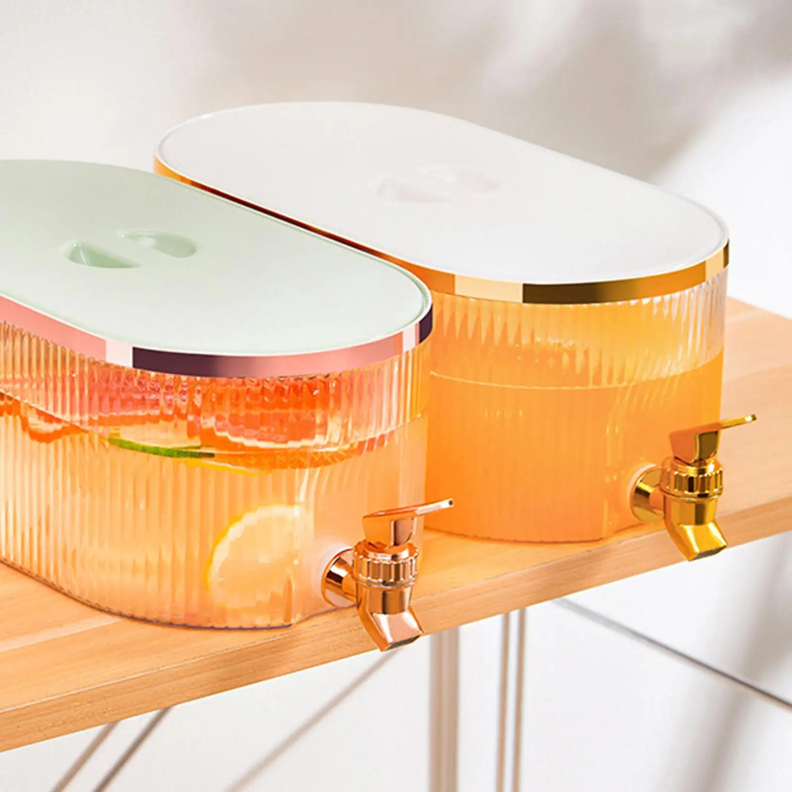 Faucet Cold Kettle With Lid 5.3l Fruit Tea Beverage Dispenser with Spigot_1.4 Gallon Drink Dispenser