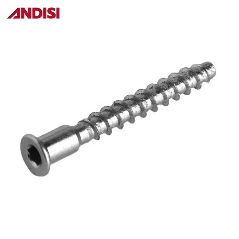 Furniture hardware accessories 7x50 6.4x50 furniture confirmat screw