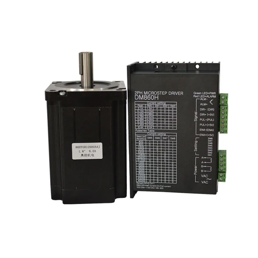 Nema 34 высокий крутящий момент 126 мм 6A с драйвером двигателя srepper 8a 256 подразделение