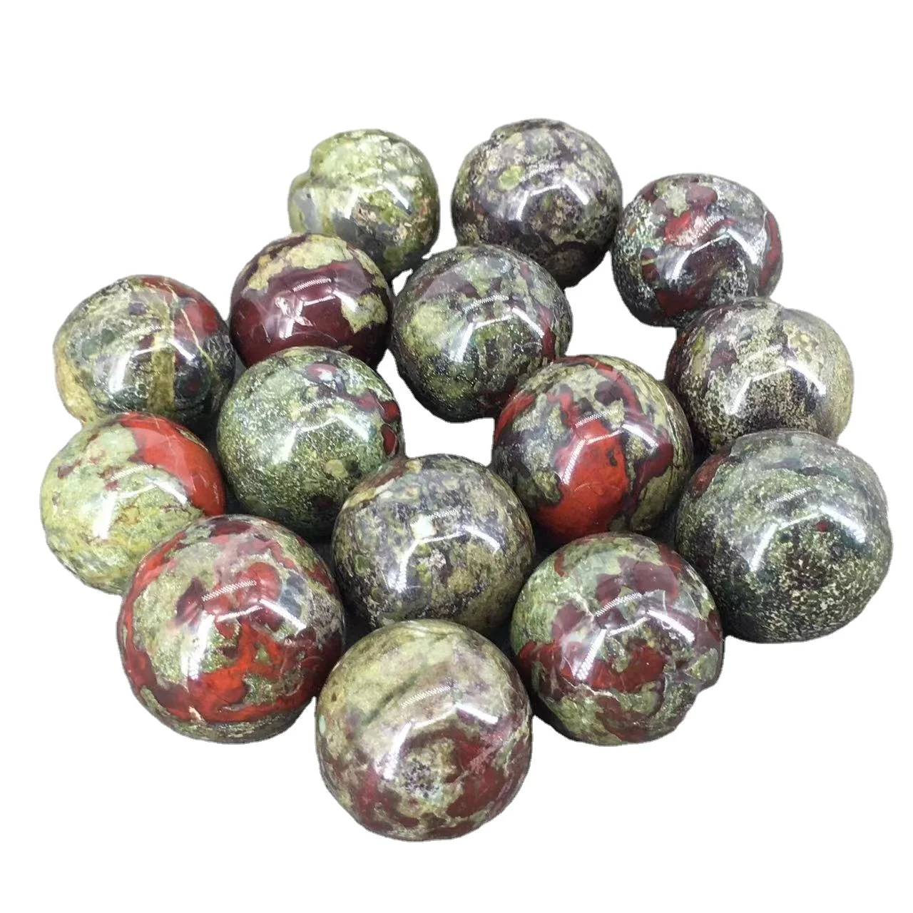 Natural High Quality Quartz Spheres Dragon Blood Stone Healing Crystal Magic Ball Sphere for home decor