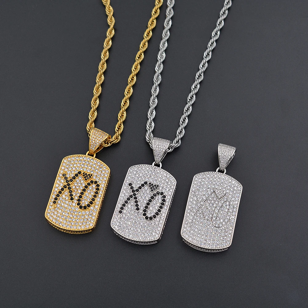 2022xoxo pendant Hip Hop Gold plated necklace trend XO brand