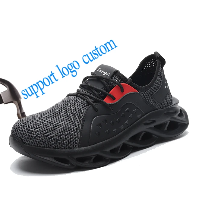 Изготовленная на заказ Спортивная пропускающая воздух Резиновая Защитная летняя защитная обувь со стальным носком
