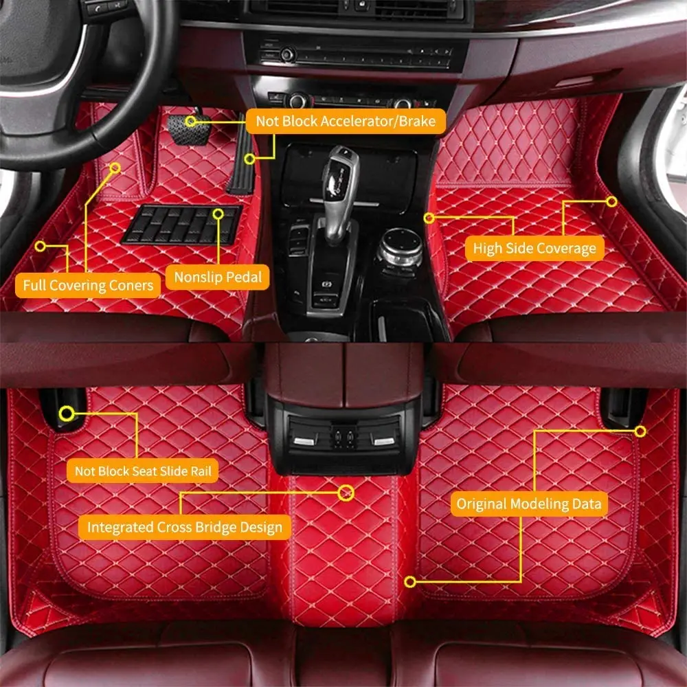 Custom Car Floor Mats Full Surrounded Waterproof Anti-Slip All Weather Protection Leather Material Car mat