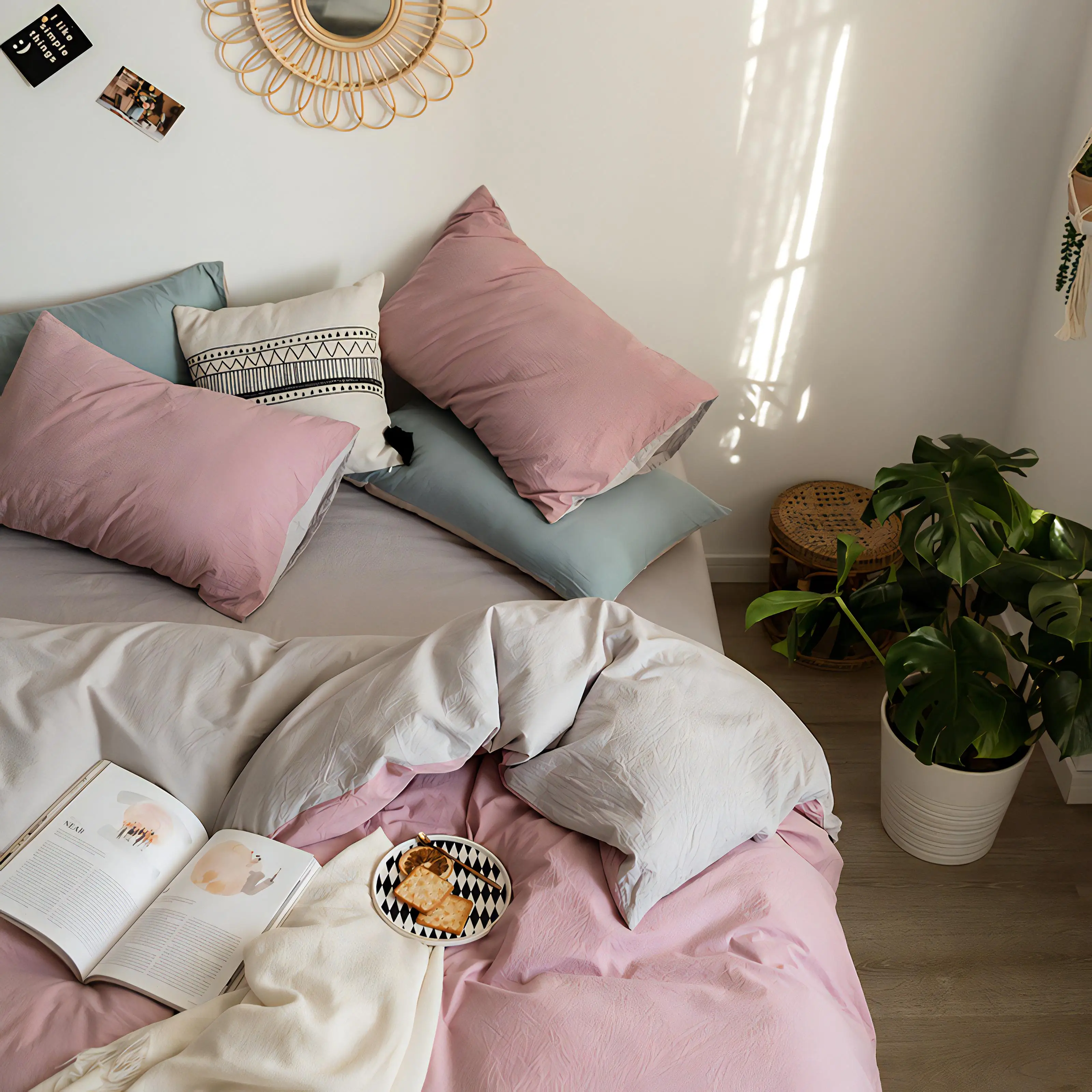 Taitang Hotel Bed Linen Bedsheet Luxury White Bedding Set Bed Sheet Set Queen King 100 Cotton Case Plain Quantity Cover Striped