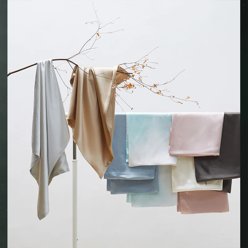 100% Pure Mulberry Silk Bed Pillow Cases with Hidden Zipper for Hair and Skin