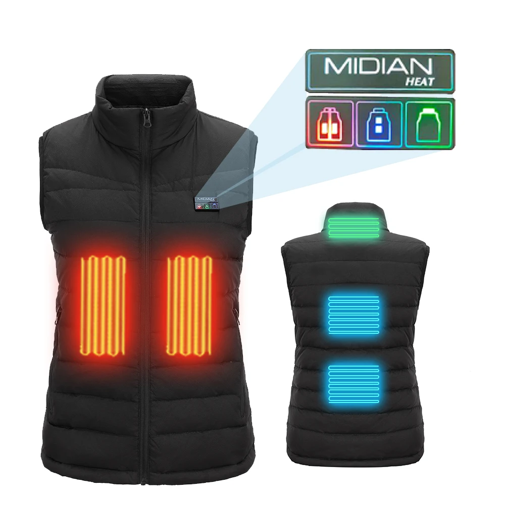 MIDIAN 5 Zones Duck Down Fever Gilet Thermal Vest