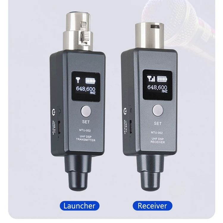 Профессиональный UHF Беспроводной xlr адаптер для динамика цифровой микрофон проводной беспроводного аудио