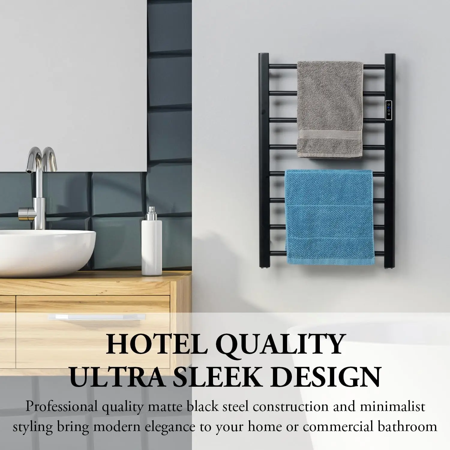 Bathroom Towel Floor standing Wall Mounted Electric Heated Towel Warmer