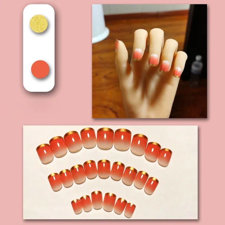 Fingernails Art False Nail Manufacturers Girls Clear Butterfly False Gel Tips Kit Nails Press on