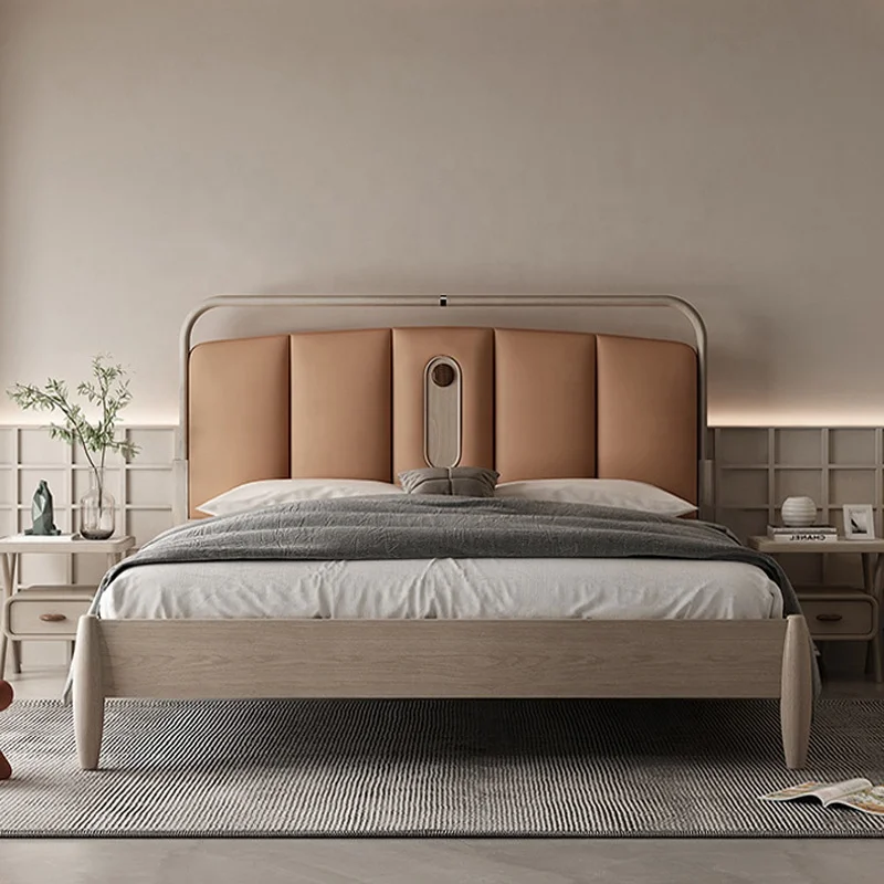 North American light luxury solid wood bedroom furniture double bed modern home luxury bedroom furniture set