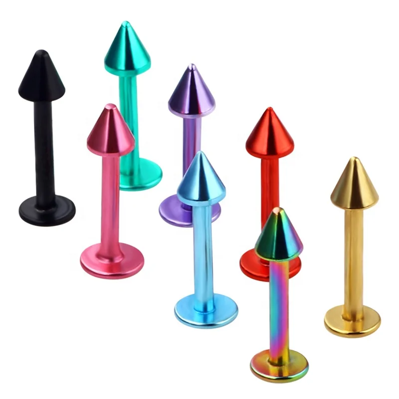Hot Sell 316L Surgical Stainless Steel  Lip Piercing Jewelry Spike Cone Labret Lip Stud