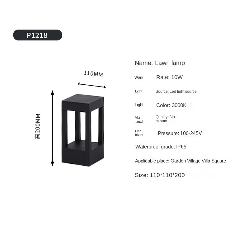 outdoor garden solar led lawn bollard light 220v lumind garden lamp outdoor villa lawn light guide landscape bollard lawn light