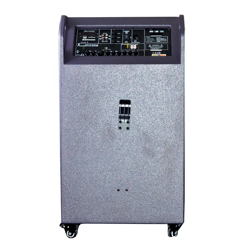 15 inch  best rechargeable portable professional trolley active stage speaker with wheels 200W RMS power