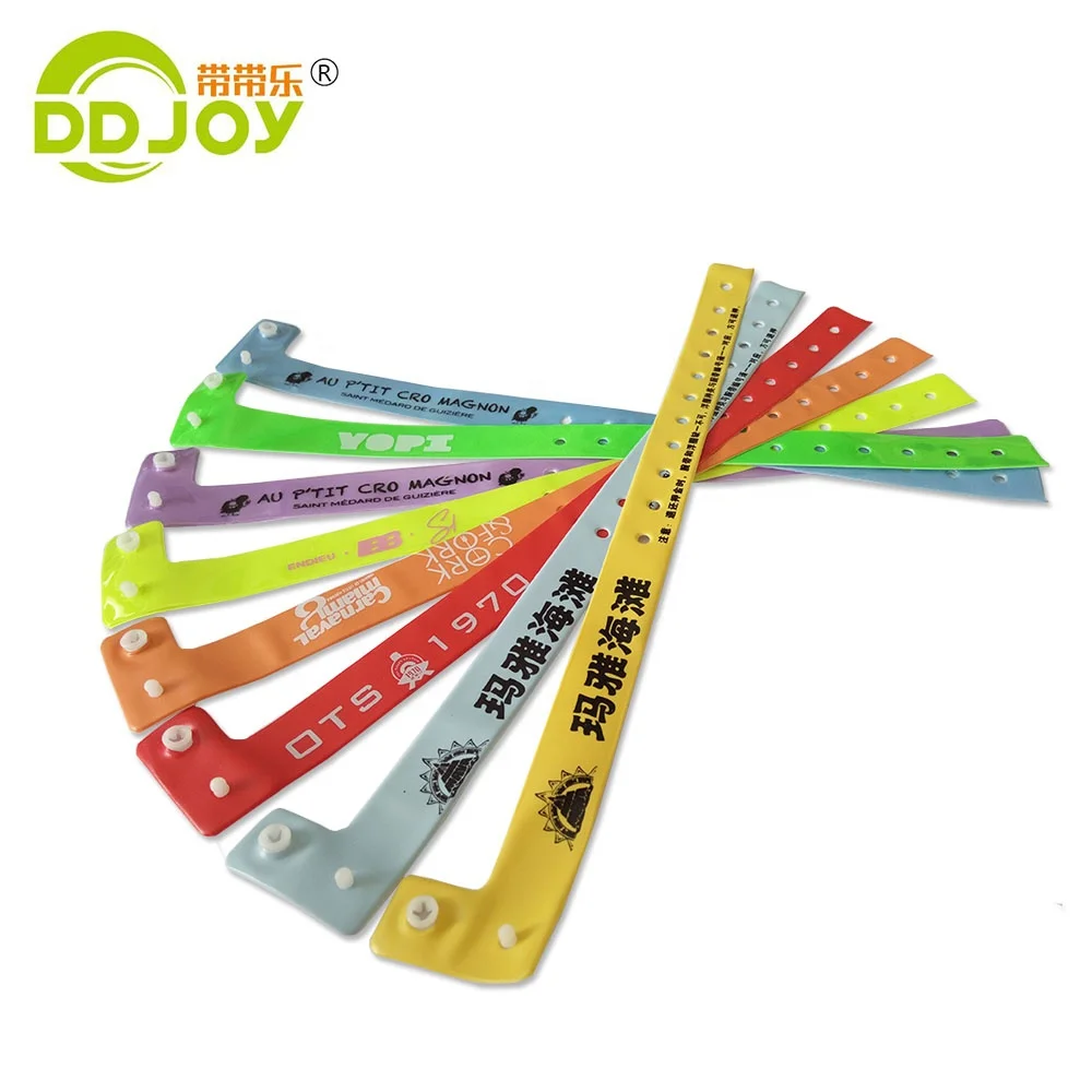 Reflective Wristband Plastic Vinyl Id Wrist Band Printing With Custom Logo