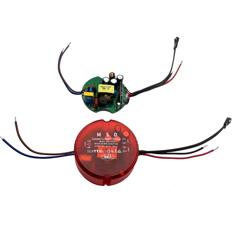 MSD New Designed Dali Dimmable Constant Voltage Red Round Shape 20W 24V led driver for Led Lamp
